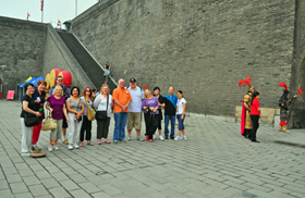 Clients in xian ancient wall