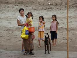 People at Mekong River 