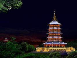 Pagoda of Six Harmonies Night View