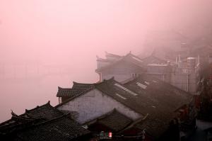 Foggy Fenghuang Old Town 
