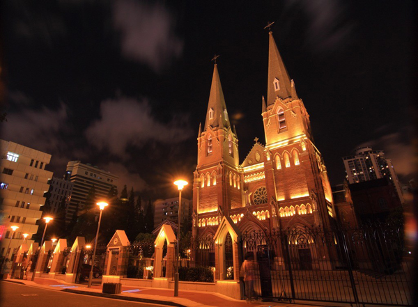 Xujiahui Catholic Cathedral Night Sight