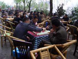 Sichuan Mahjong At Outdoors