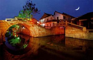 Night Zhouzhuang Water Town
