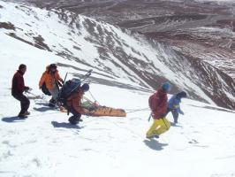 Skiing under Mount Everest