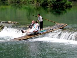 Bamboo Rafting Down the Yulong River
