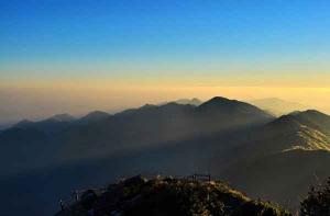 The Sunset Of Xingan Maoershan Mountain