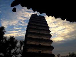 Small Wild Goose Pagoda in Dusk