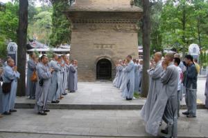 Xingjiao Temple Pagoda Monks
