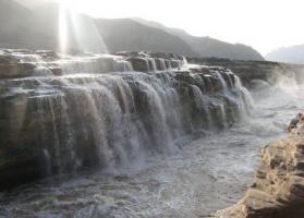 Yellow River Hukou Waterfalls Morning Sights