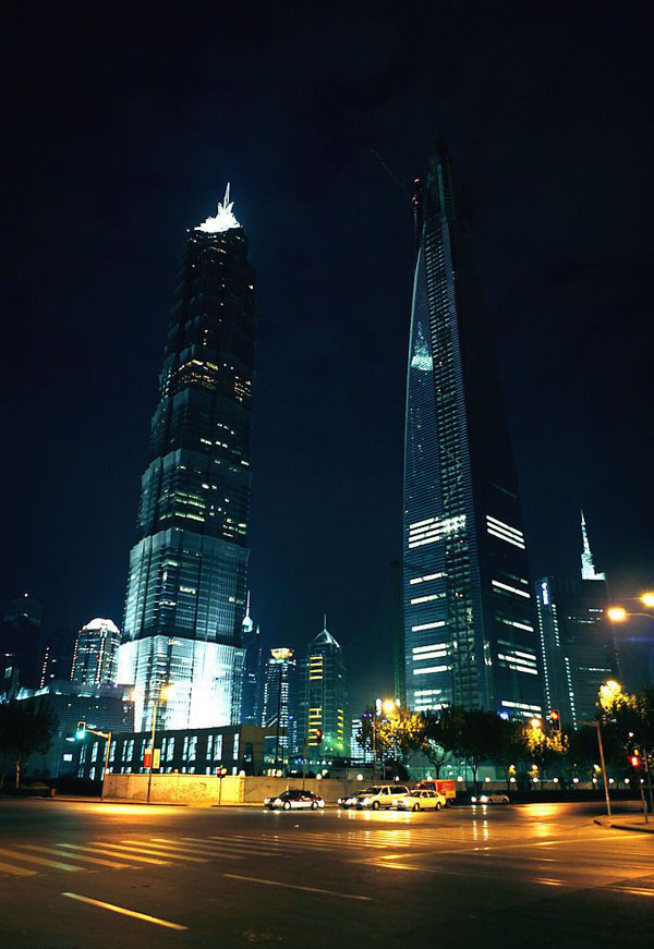 Shanghai World Financial Center Night View