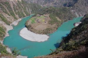 First Bend of the Yangtze River Scene