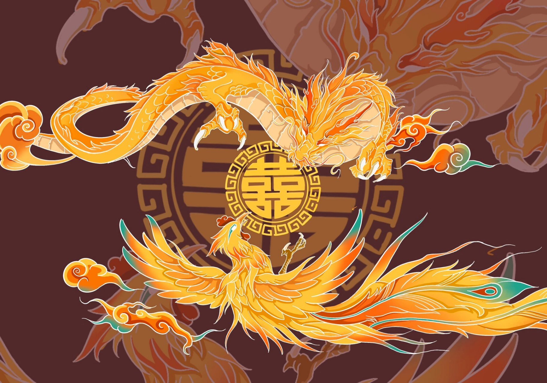 Chinese Dragon & Phoenix